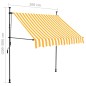 vidaXL Einziehbare Markise Handbetrieben mit LED 100 cm Weiß Orange vidaXL Einziehbare Markise Handbetrieben mit LED 100 cm Weiß Orange