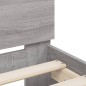 vidaXL Bettgestell mit Kopfteil Grau Sonoma 140x200 cm Holzwerkstoff vidaXL Bettgestell mit Kopfteil Grau Sonoma 140x200 cm Holzwerkstoff