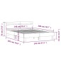 vidaXL Bettgestell mit Kopfteil Grau Sonoma 140x200 cm Holzwerkstoff vidaXL Bettgestell mit Kopfteil Grau Sonoma 140x200 cm Holzwerkstoff