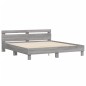 vidaXL Bettgestell mit Kopfteil Grau Sonoma 180x200 cm Holzwerkstoff vidaXL Bettgestell mit Kopfteil Grau Sonoma 180x200 cm Holzwerkstoff