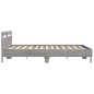 vidaXL Bettgestell mit Kopfteil Grau Sonoma 180x200 cm Holzwerkstoff vidaXL Bettgestell mit Kopfteil Grau Sonoma 180x200 cm Holzwerkstoff