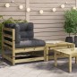 vidaXL Garten-Ecksofa mit Kissen und Hocker vidaXL Garten-Ecksofa mit Kissen und Hocker