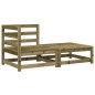 vidaXL Garten-Ecksofa mit Kissen und Hocker vidaXL Garten-Ecksofa mit Kissen und Hocker