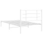 vidaXL Bettgestell mit Kopfteil Metall Weiß 100x200 cm vidaXL Bettgestell mit Kopfteil Metall Weiß 100x200 cm