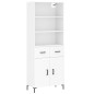 Highboard Weiß 69,5x34x180 cm Holzwerkstoff Highboard Weiß 69,5x34x180 cm Holzwerkstoff