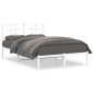 vidaXL Bettgestell mit Kopfteil Metall Weiß 120x190 cm vidaXL Bettgestell mit Kopfteil Metall Weiß 120x190 cm