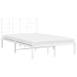 vidaXL Bettgestell mit Kopfteil Metall Weiß 120x190 cm vidaXL Bettgestell mit Kopfteil Metall Weiß 120x190 cm