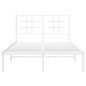 vidaXL Bettgestell mit Kopfteil Metall Weiß 120x190 cm vidaXL Bettgestell mit Kopfteil Metall Weiß 120x190 cm