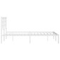 vidaXL Bettgestell mit Kopfteil Metall Weiß 120x190 cm vidaXL Bettgestell mit Kopfteil Metall Weiß 120x190 cm