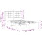 vidaXL Bettgestell mit Kopfteil Metall Weiß 120x190 cm vidaXL Bettgestell mit Kopfteil Metall Weiß 120x190 cm