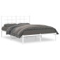 vidaXL Bettgestell mit Kopfteil Metall Weiß 140x200 cm vidaXL Bettgestell mit Kopfteil Metall Weiß 140x200 cm