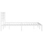vidaXL Bettgestell mit Kopfteil Metall Weiß 140x200 cm vidaXL Bettgestell mit Kopfteil Metall Weiß 140x200 cm