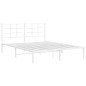 vidaXL Bettgestell mit Kopfteil Metall Weiß 160x200 cm vidaXL Bettgestell mit Kopfteil Metall Weiß 160x200 cm