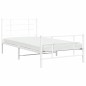 vidaXL Bettgestell mit Kopf- und Fußteil Metall Weiß 107x203 cm vidaXL Bettgestell mit Kopf- und Fußteil Metall Weiß 107x203 cm