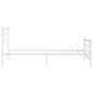 vidaXL Bettgestell mit Kopf- und Fußteil Metall Weiß 107x203 cm vidaXL Bettgestell mit Kopf- und Fußteil Metall Weiß 107x203 cm