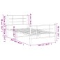 vidaXL Bettgestell mit Kopf- und Fußteil Metall Weiß 107x203 cm vidaXL Bettgestell mit Kopf- und Fußteil Metall Weiß 107x203 cm