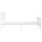 vidaXL Bettgestell mit Kopf- und Fußteil Metall Weiß 150x200 cm vidaXL Bettgestell mit Kopf- und Fußteil Metall Weiß 150x200 cm