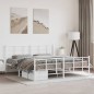 vidaXL Bettgestell mit Kopf- und Fußteil Metall Weiß 180x200 cm vidaXL Bettgestell mit Kopf- und Fußteil Metall Weiß 180x200 cm
