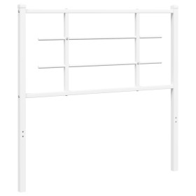 vidaXL Kopfteil Metall Weiß 100 cm
