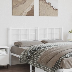 vidaXL Kopfteil Metall Weiß 160 cm