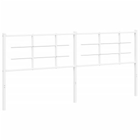 vidaXL Kopfteil Metall Weiß 193 cm