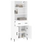 Highboard Weiß 69,5x34x180 cm Holzwerkstoff Highboard Weiß 69,5x34x180 cm Holzwerkstoff