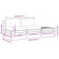 vidaXL Gartensofa mit Kissen und Hocker 2-Sitzer vidaXL Gartensofa mit Kissen und Hocker 2-Sitzer