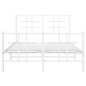vidaXL Bettgestell mit Kopf- und Fußteil Metall Weiß 120x200 cm vidaXL Bettgestell mit Kopf- und Fußteil Metall Weiß 120x200 cm