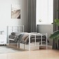 vidaXL Bettgestell mit Kopf- und Fußteil Metall Weiß 75x190 cm vidaXL Bettgestell mit Kopf- und Fußteil Metall Weiß 75x190 cm