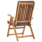 vidaXL 9-tlg. Garten-Essgruppe mit Kissen Massivholz Teak Grau vidaXL 9-tlg. Garten-Essgruppe mit Kissen Massivholz Teak Grau