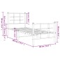 vidaXL Bettgestell mit Kopf- und Fußteil Metall Weiß 75x190 cm vidaXL Bettgestell mit Kopf- und Fußteil Metall Weiß 75x190 cm
