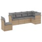 vidaXL 6-tlg. Garten-Sofagarnitur mit Kissen Beige Poly Rattan vidaXL 6-tlg. Garten-Sofagarnitur mit Kissen Beige Poly Rattan