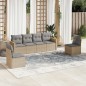 vidaXL 6-tlg. Garten-Sofagarnitur mit Kissen Beige Poly Rattan vidaXL 6-tlg. Garten-Sofagarnitur mit Kissen Beige Poly Rattan