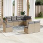 vidaXL 8-tlg. Garten-Sofagarnitur mit Kissen Beige Poly Rattan vidaXL 8-tlg. Garten-Sofagarnitur mit Kissen Beige Poly Rattan