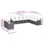 vidaXL 10-tlg. Garten-Sofagarnitur mit Kissen Schwarz Poly Rattan vidaXL 10-tlg. Garten-Sofagarnitur mit Kissen Schwarz Poly Rattan