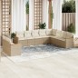 vidaXL 10-tlg. Garten-Sofagarnitur mit Kissen Beige Poly Rattan vidaXL 10-tlg. Garten-Sofagarnitur mit Kissen Beige Poly Rattan