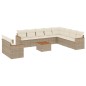 vidaXL 11-tlg. Garten-Sofagarnitur mit Kissen Beige Poly Rattan vidaXL 11-tlg. Garten-Sofagarnitur mit Kissen Beige Poly Rattan