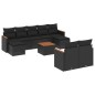 vidaXL 10-tlg. Garten-Sofagarnitur mit Kissen Schwarz Poly Rattan vidaXL 10-tlg. Garten-Sofagarnitur mit Kissen Schwarz Poly Rattan