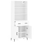 Highboard Weiß 69,5x34x180 cm Holzwerkstoff Highboard Weiß 69,5x34x180 cm Holzwerkstoff