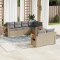 vidaXL 7-tlg. Garten-Sofagarnitur mit Kissen Beige Poly Rattan vidaXL 7-tlg. Garten-Sofagarnitur mit Kissen Beige Poly Rattan