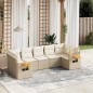 vidaXL 7-tlg. Garten-Sofagarnitur mit Kissen Beige Poly Rattan vidaXL 7-tlg. Garten-Sofagarnitur mit Kissen Beige Poly Rattan