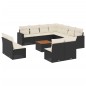 vidaXL 12-tlg. Garten-Sofagarnitur mit Kissen Schwarz Poly Rattan vidaXL 12-tlg. Garten-Sofagarnitur mit Kissen Schwarz Poly Rattan
