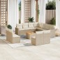 vidaXL 12-tlg. Garten-Sofagarnitur mit Kissen Beige Poly Rattan vidaXL 12-tlg. Garten-Sofagarnitur mit Kissen Beige Poly Rattan