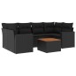 vidaXL 7-tlg. Garten-Sofagarnitur mit Kissen Schwarz Poly Rattan vidaXL 7-tlg. Garten-Sofagarnitur mit Kissen Schwarz Poly Rattan