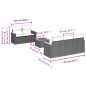 vidaXL 6-tlg. Garten-Sofagarnitur mit Kissen Grau Poly Rattan vidaXL 6-tlg. Garten-Sofagarnitur mit Kissen Grau Poly Rattan