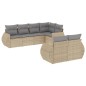 vidaXL 7-tlg. Garten-Sofagarnitur mit Kissen Beige Poly Rattan vidaXL 7-tlg. Garten-Sofagarnitur mit Kissen Beige Poly Rattan