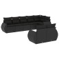 vidaXL 8-tlg. Garten-Sofagarnitur mit Kissen Schwarz Poly Rattan vidaXL 8-tlg. Garten-Sofagarnitur mit Kissen Schwarz Poly Rattan
