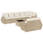 vidaXL 9-tlg. Garten-Sofagarnitur mit Kissen Beige Poly Rattan vidaXL 9-tlg. Garten-Sofagarnitur mit Kissen Beige Poly Rattan