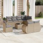 vidaXL 9-tlg. Garten-Sofagarnitur mit Kissen Beige Poly Rattan vidaXL 9-tlg. Garten-Sofagarnitur mit Kissen Beige Poly Rattan