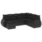 vidaXL 7-tlg. Garten-Sofagarnitur mit Kissen Schwarz Poly Rattan vidaXL 7-tlg. Garten-Sofagarnitur mit Kissen Schwarz Poly Rattan